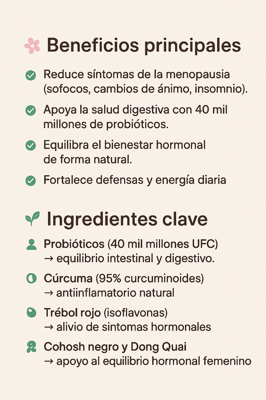 MENOPAUSE PROBIOTIC 30 CAPS