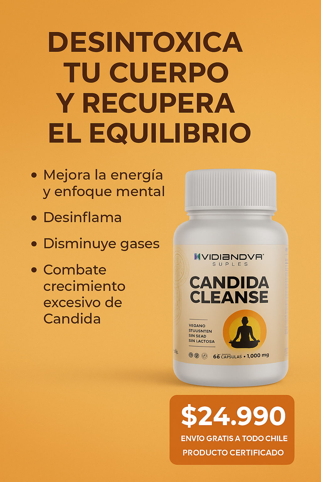 CANDIDA CLEANSE 1000MG 60 CAPS